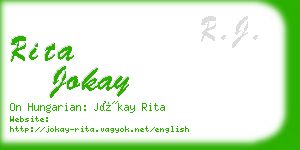 rita jokay business card